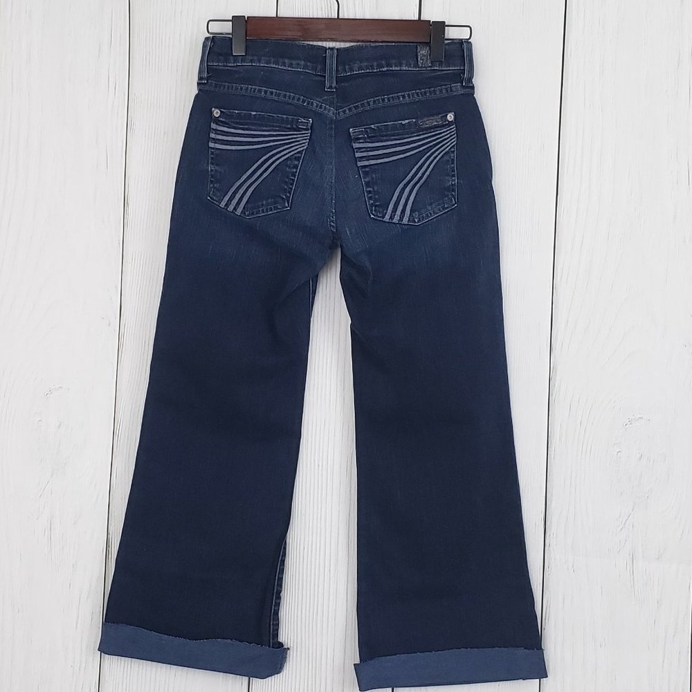 7 FOR ALL MANKIND 26 Dark Wash DOJO Cropped Jeans